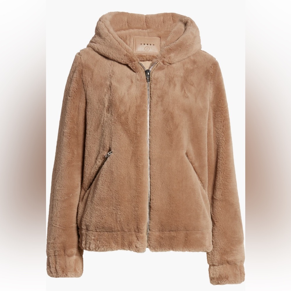 BLANKNYC Siren Teddy Faux Beige Fur Coat Size:XS